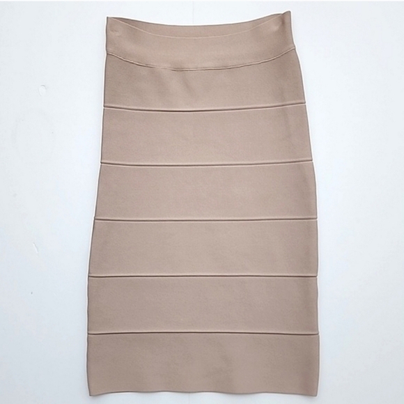 BCBGMaxAzria Women's Alexa Mauverose Bandage Pencil Hi Rise Skirt Stretch Sz XS - Picture 4 of 9